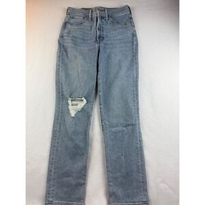Madewell The Perfect Vintage Jean Light Wash Distressed‎ Ripped Denim Women's